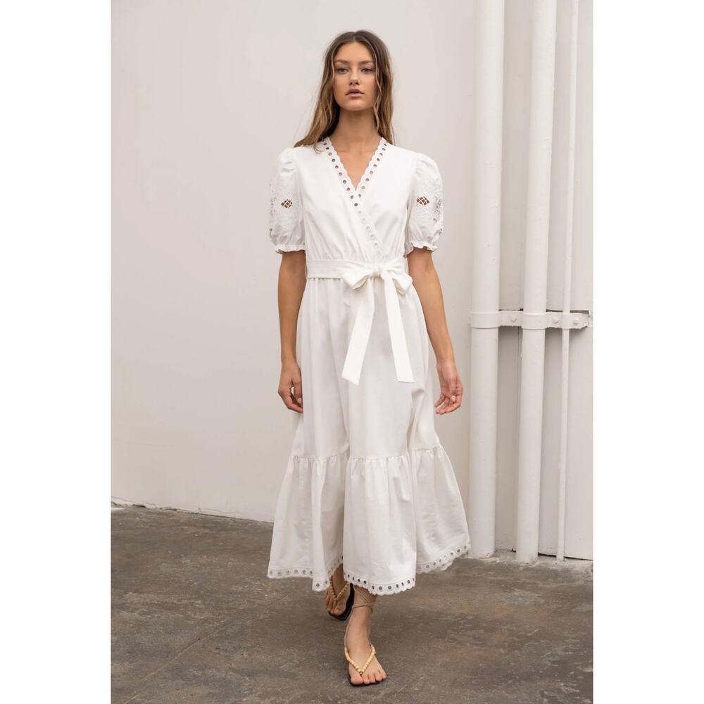 Moon River White Midi Dress